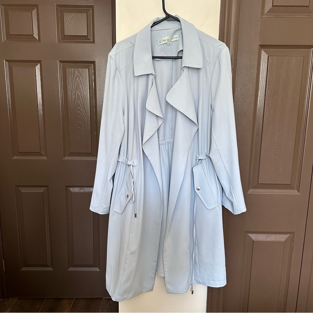 Cleo Light Blue Trench Coat for Women
